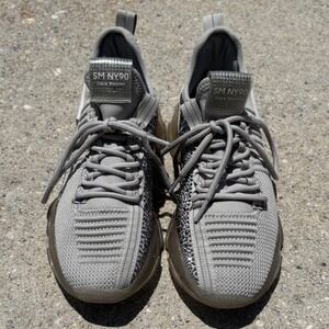 Steve Madden Maxima Grey Rhinestone Chunky Platform Sneakers MAX108S1 Womens 8.5
